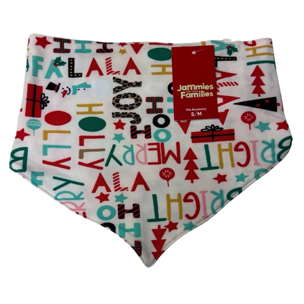 Holiday Pet Bandana Set Snoop Dogg Jammies Small Medium Cat Dog NEW - Picture 3 of 12